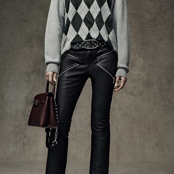 Alexander Wang cropped black leather pants - chic! - Picture 3 of 10